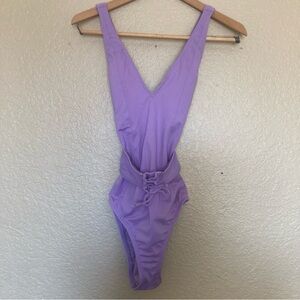 Elegant Lavender Women's One Piece Swimsuit by Rebecca virtue